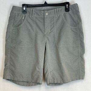 The North Face Shorts Women's Size 12 Gray Flat Front Cargo Utility High-Rise